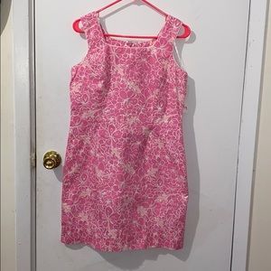 Sz. 10 Lilly Pulitzer pink chameleon shift dress